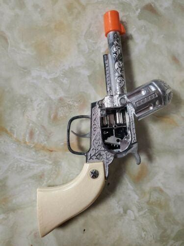 Vintage Cap Gun Revolver. Metal/Plastic, Chrome Plating. Cowboy. Western | #3861391067