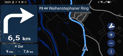 Navigation Ansicht Anpassung Abbiegehinweise / Richtung - Navigation ...