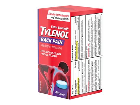 Tylenol Back Pain Extra Strength Caplets - 40's