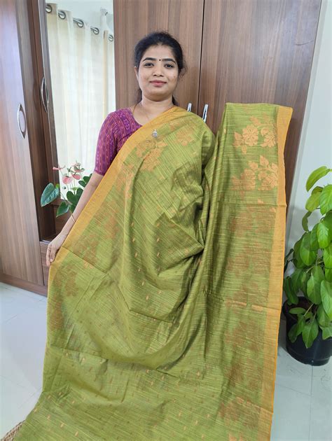 Fancy Silk Cotton - Green with Violet – Looms Legacy