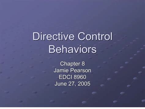 Image result for Directive Control Definition