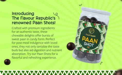 The Flavour Republic Paan Shot Mukhwas Mouth Freshener 375gm - Pack of ...