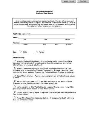 Fillable Online uminfopoint umsystem Applicantdatarecord - UM InfoPoint ...