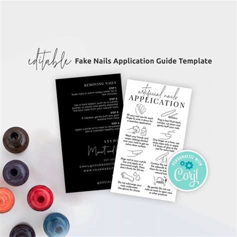 Step by Step Applying False Nails 的图像结果