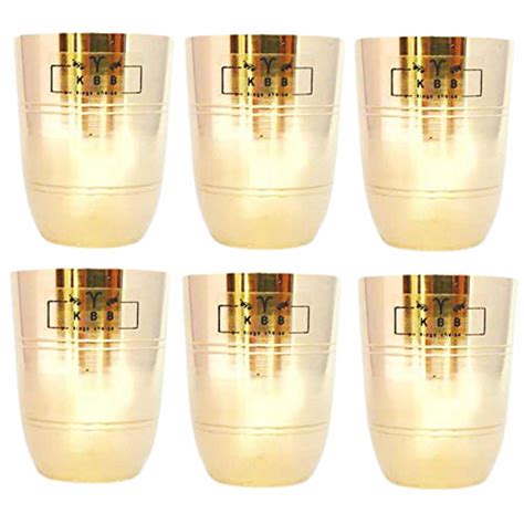 Buy KBB Bronze KANSA Glass/Bronze TUMBLERS [Ringer DESIGN-250 M-L ...