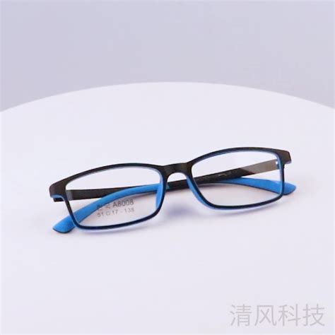 超轻近视眼镜框弹性漆橡皮钛架男女学生方框配近视防蓝光眼镜8001-阿里巴巴