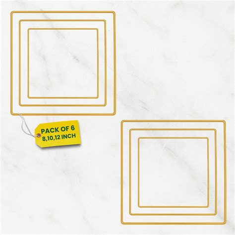 6pcs Square Metal Crafts Hoops – Ecofynd