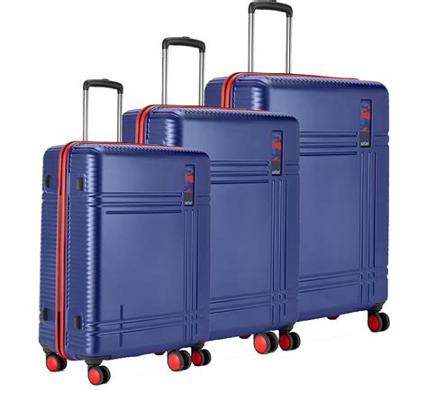 Safari Wellington Polycarbonate Trolley Spinner Luggage Set of 3