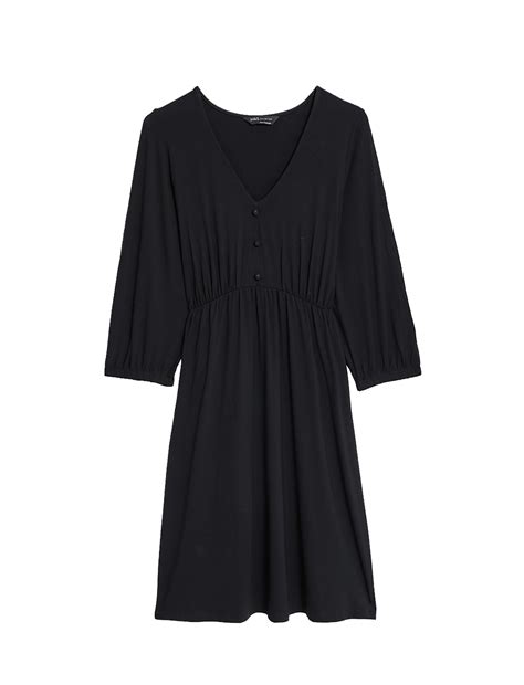 Buy Jersey V-Neck Mini Smock Dress at Marks & Spencer