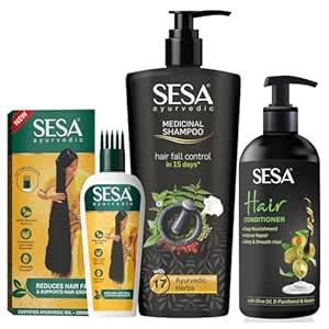 Buy Sesa Ayurvedic Hair Oil, Medicinal Hair Shampoo and Conditioner ...