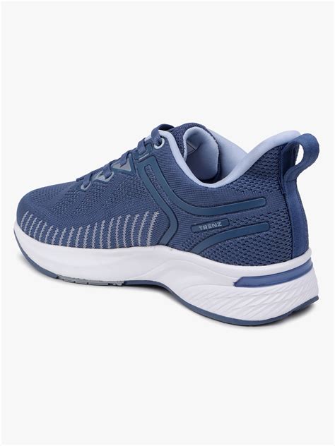 Buy English Blue & Silver Lace-Up Sports Shoes for Women