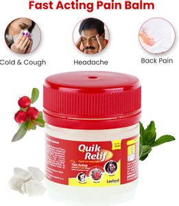 Quik Relif Herbal Balm | 100% Ayurvedic Relief for Cold, Headache ...