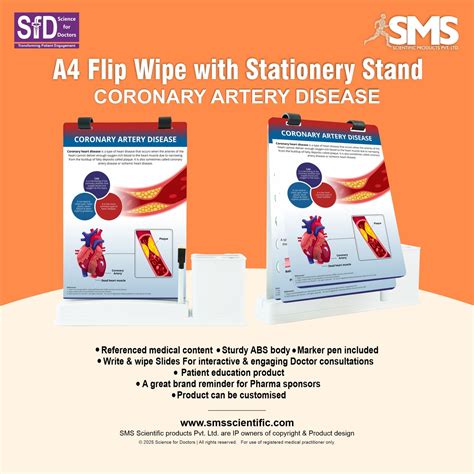 Coronary Artery Disease: A4 Flip wipe With Stationery Stand – SMS ...