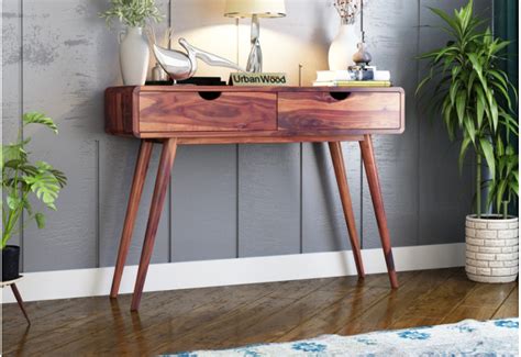 Buy Forti Console Table (Walnut Finish) Online in India | UrbanWood