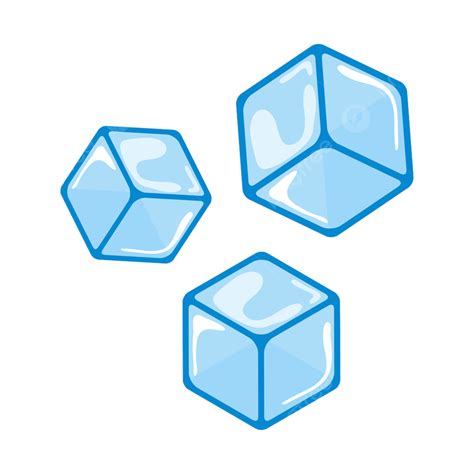 Ice Cubes Simple Vector Illustration, Block, Solid, Background PNG and ...