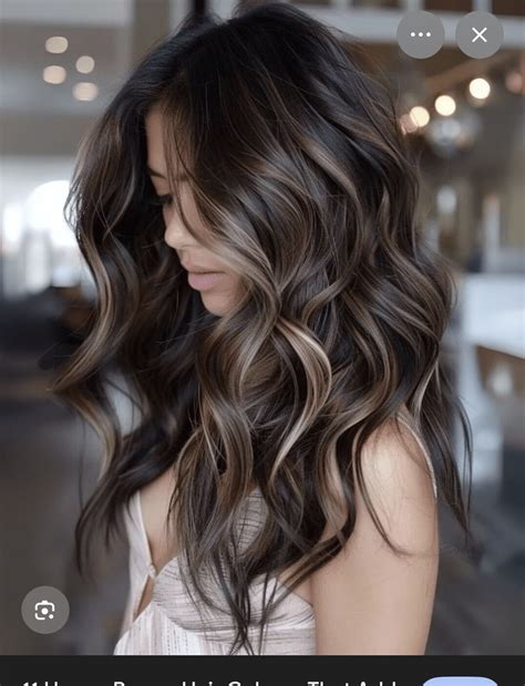 Dark brown hair with highlights and lowlights for fall | Dark hair with ...