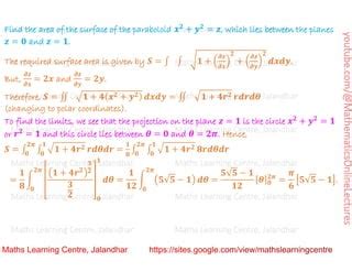 Image result for Plane Area Using Double Integral Engineering