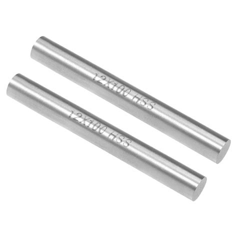 uxcell Round Steel Rod, 12mm HSS Lathe Bar Stock Tool 100mm Long, for ...