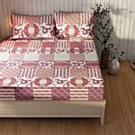 Buy Bianca Lopez Burgundy Cotton 120 TC Kopa Extra Smooth Double Size ...