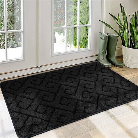 "Walensee Black Indoor Doormat, 24""x35"" Entry Floor Mat with Non-Slip ...