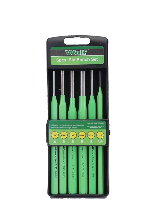 WULF 6 Pcs Professional Pin Punch Chisel Set (150mm) | Hardened Chrome ...