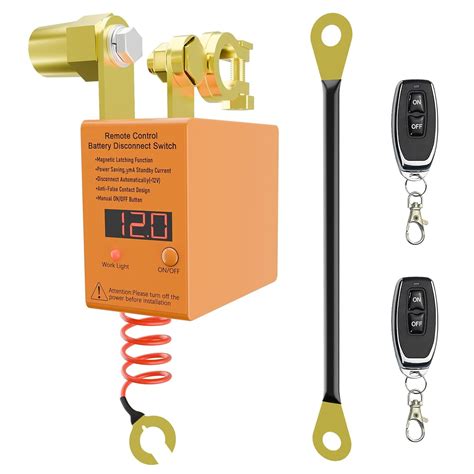 Remote Battery Disconnect Switch 12v, 240A, Upgrade Smart Voltage Car Kill Switch Anti-Theft ...