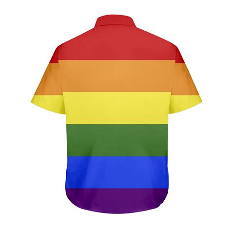 Pride Rainbow Flag Collared Shirt - Cybershop Australia