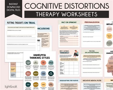 Image result for Cognitive Distortions Worksheet