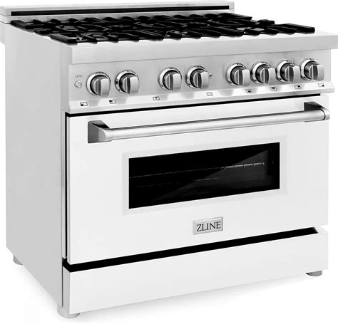 Amazon.com: ZLINE 36 in. 5.2 cu. ft. 6 Burner Gas Range with Convection Gas Oven in Stainless ...