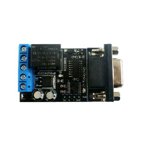 DC 12V RS232 Serial Port Delay Relay Switch Module PC COM DB9 ARM MCU ...