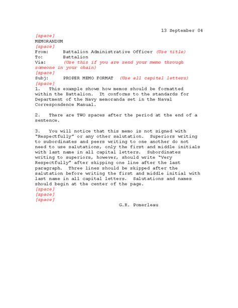 Image result for Formal Memo Format Example