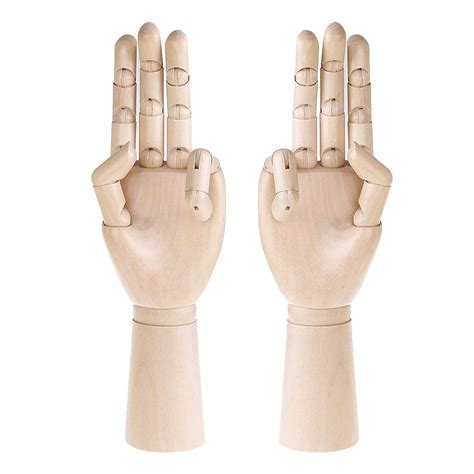 Buy Wooden Hand Model, 12" Art Mannequin Hand Sectioned sable ...