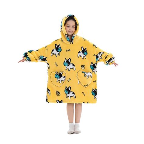 Niños Adulto Personajes Manta extragrande con capucha Manta usable con ...