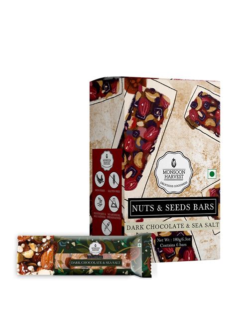 Get Nuts & Seeds Bars - Dark Chocolate & Sea Salt (Pack of 6) at ₹ 450 ...