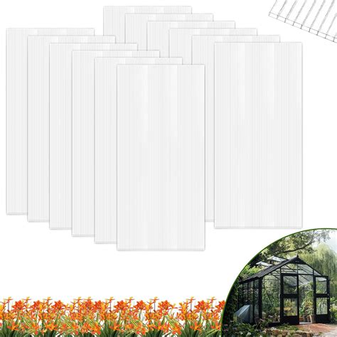 Amazon.com : 12 Pcs Polycarbonate Greenhouse Panels Polycarbonate ...