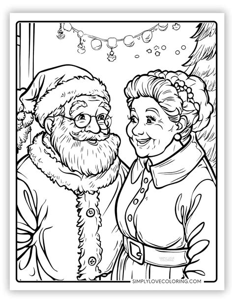 Santa And Mrs Claus Coloring Pages Printable
