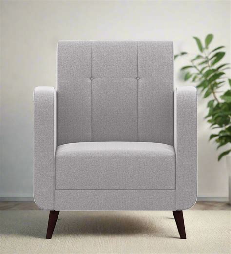 Wiki Velvet 1 Seater Sofa In Concrete grey Colour