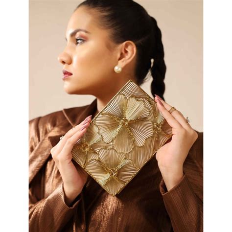 Buy THE TAN CLAN Isa Mother Of Pearl Clutch Online