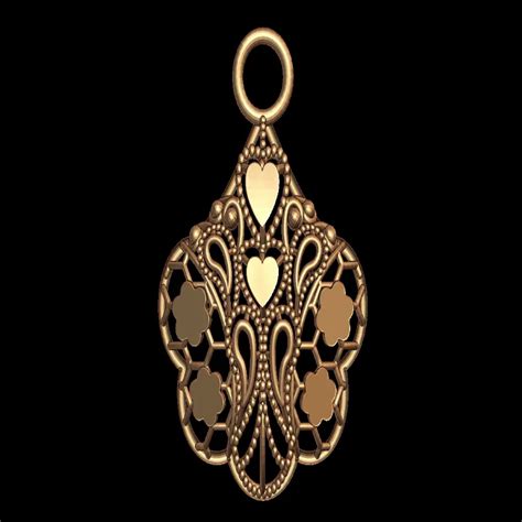 48 Piece Women Locket STL File - Intricate Design for 3D Printing