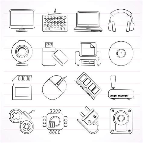 Image result for Computer Peripherals Illustration