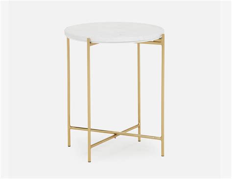 DENVER round marble end table 45cm | Structube