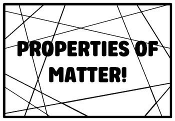PROPERTIES OF MATTER! Kindergarten Science Coloring Pages school ...
