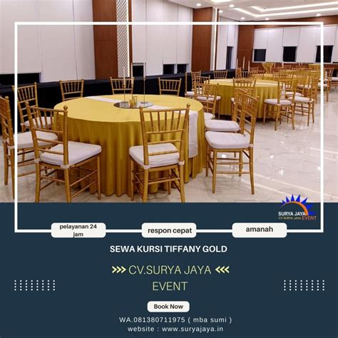 Rental Kursi Tiffany Gold Kawasan Industri Lippo Cikarang Bekasi