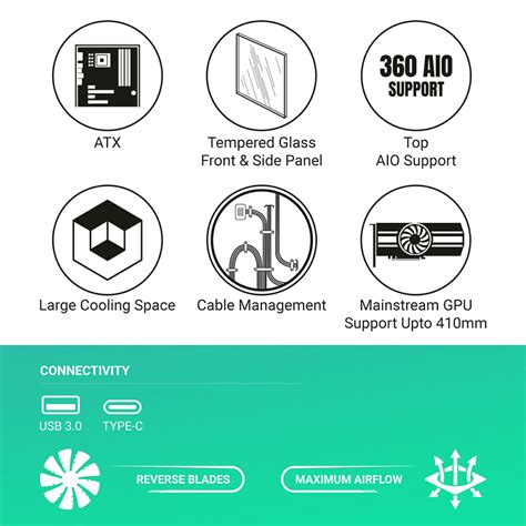 Buy Ant Esports Crystal X11 ARGB Mid-Tower, Green