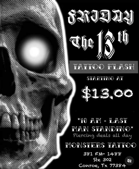 Friday 13th TATTOOS, 381 FM-1488 Suite 302, Conroe, TX, 13 June 2025 ...