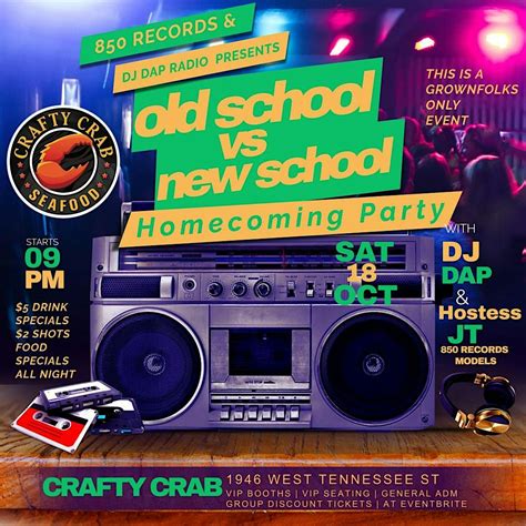 OLD SCHOOL VS NEW SCHOOL FAMU HOMECOMING PARTY CRAFTY CRAB 1946 W TENN ...