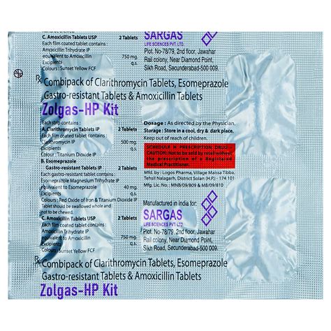 Zolgas-HP Kit 1's (2+2+2 Tab | Uses, Side Effects, Price | Apollo Pharmacy