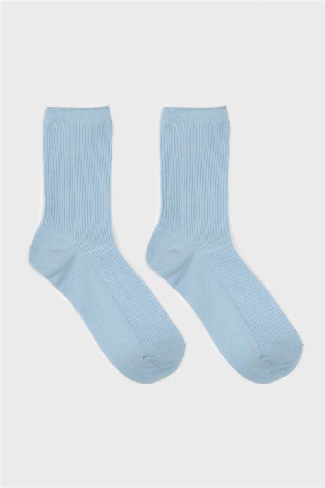 Bright blue classic ribbed socks | Glassworks London | Socks, Blue ...