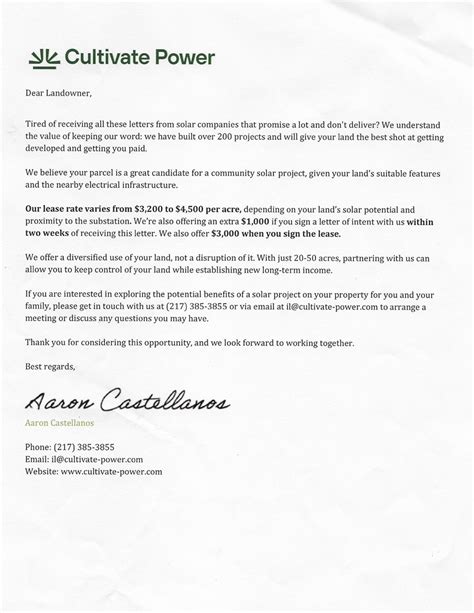 $4,500 Per Acre Plus a Signing Bonus? What Solar Companies Are Now ...