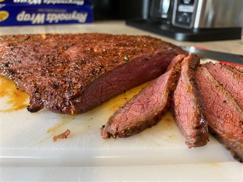 Flank steak on the good old Lil’ Tex : r/Traeger